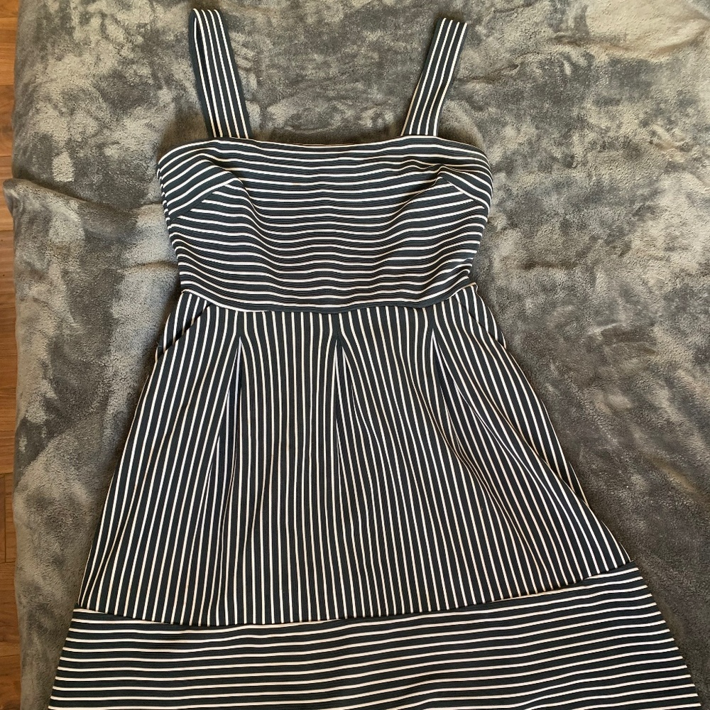 Size 6 Banana Republic Striped Fitted Dress